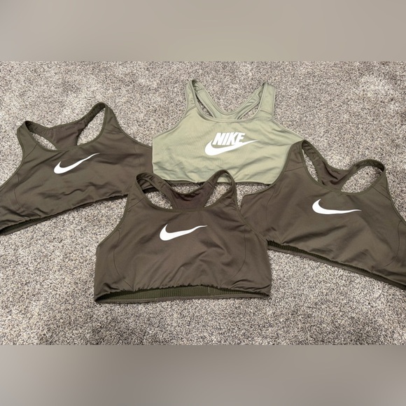 Nike Other - Lot of 4 Nike Olive Green/
Green Sports Bras size XL EUC